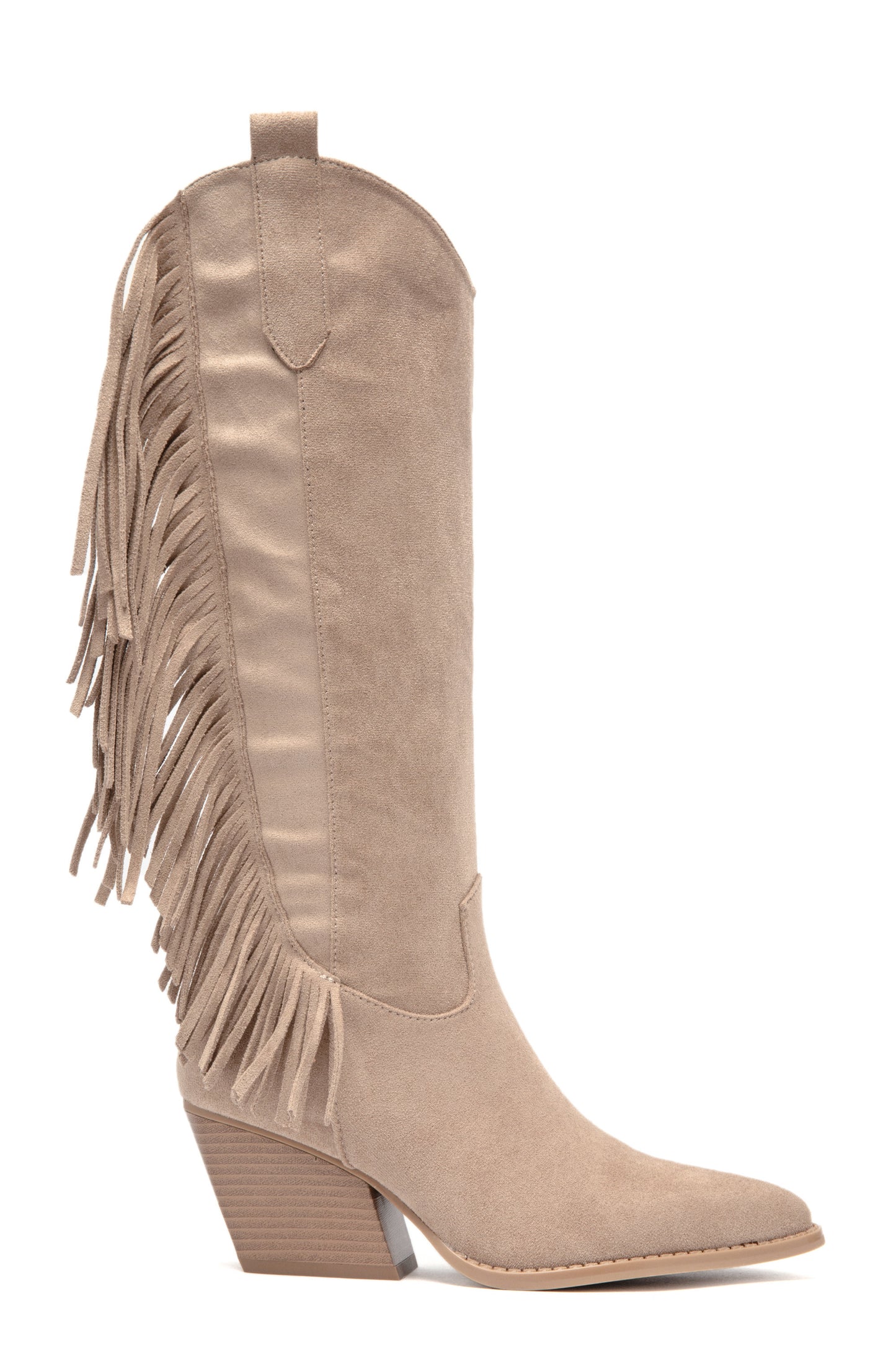 BOTA MALENA ALTA FLECOS TAUPE