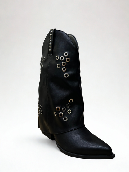 BOTA MARINA POLAINA OJALES BLACK