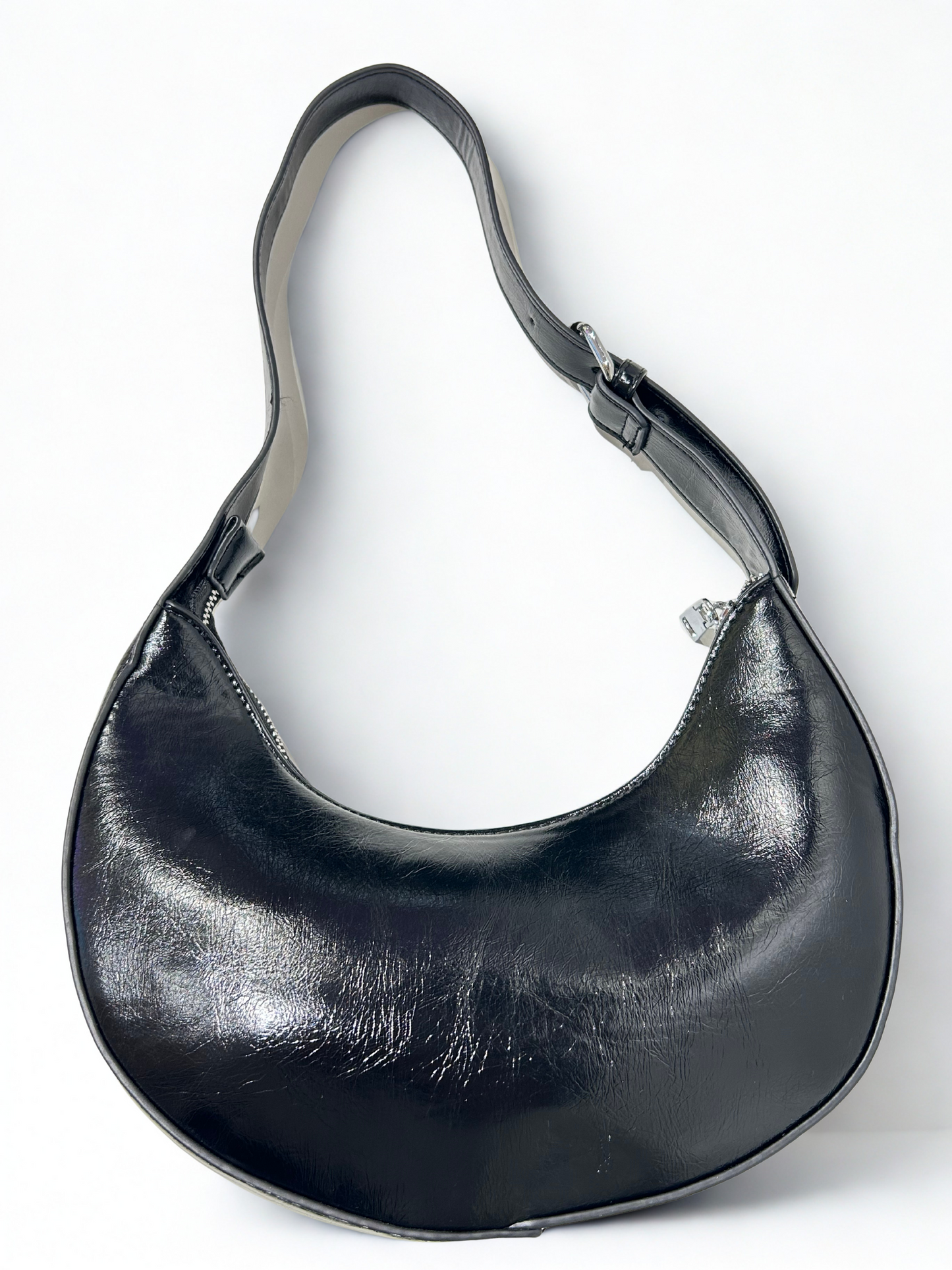 BOLSO MEDIA LUNA NEGRO