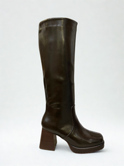 BOTA ALTA LUCIA TACÓN BROWN