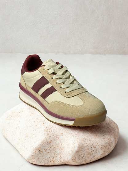 ZAPATILLAS ROCÍO BEIGE/WINE