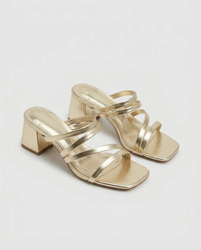 SANDALIA TIRAS LOLA GOLD