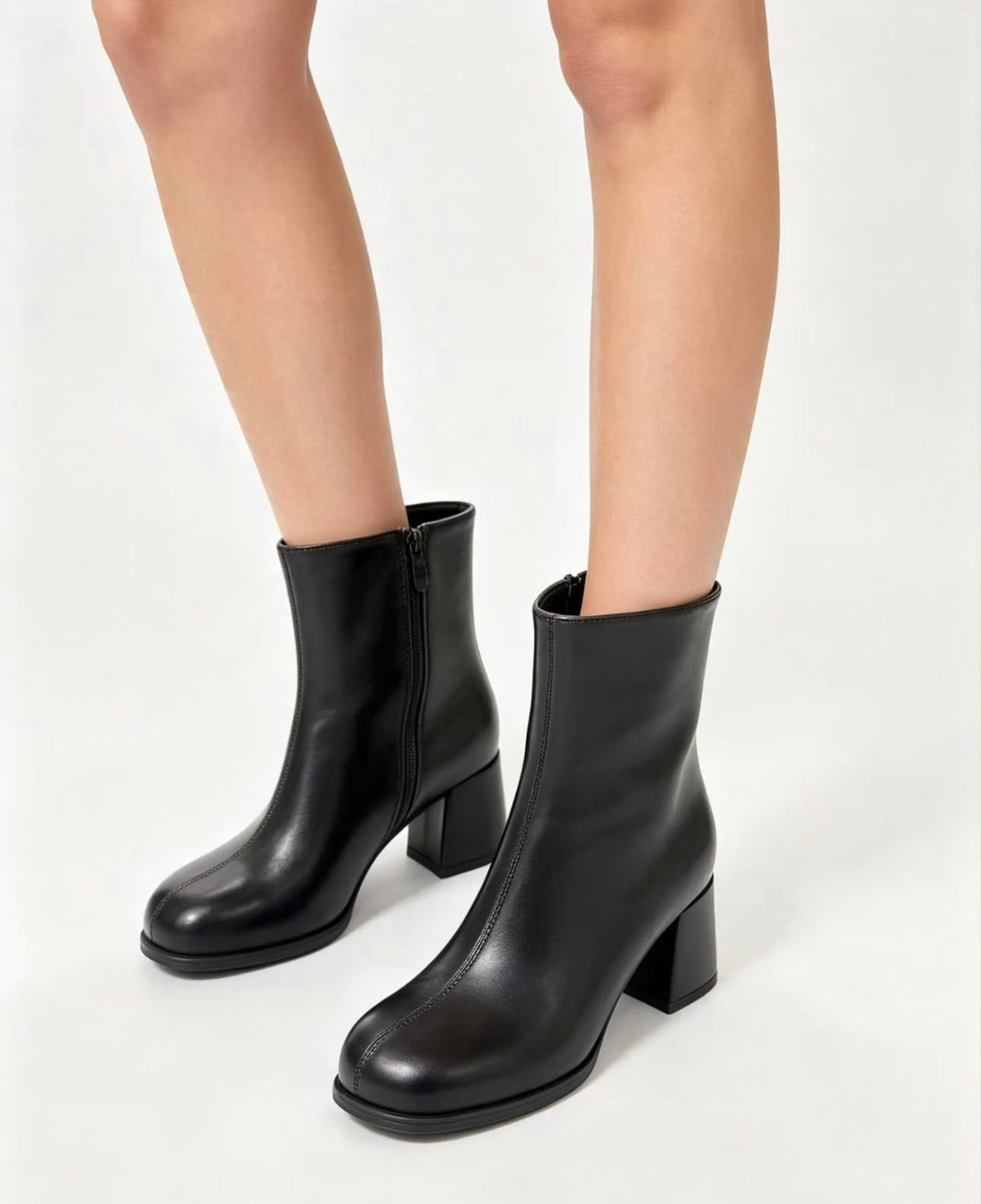 BOTÍN BARE COSTURA BLACK PU