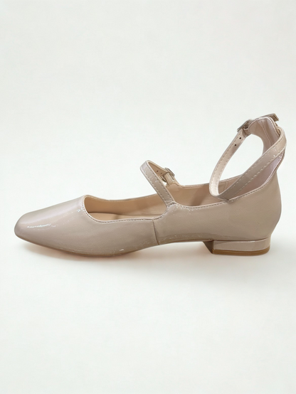 ZAPATO MARY JANE PUNTA REDONDA KAKI