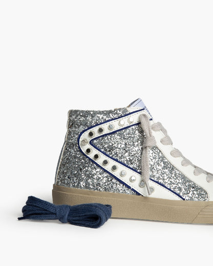 ZAPATILLAS CELIA BOTIN BRILLOS PLATA